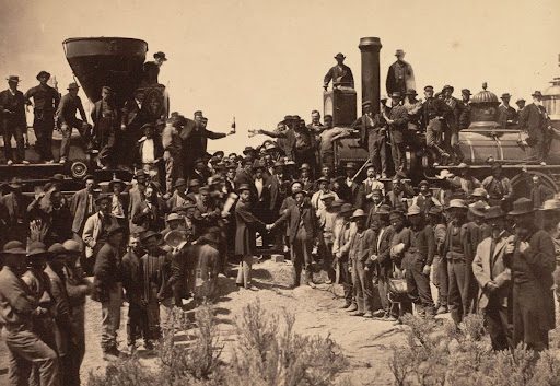 Golden Spike, 1869 transcontinental railroad connection near Salt Lake
